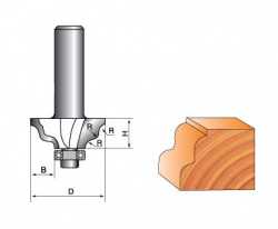 Фреза ГЛОБУС 2029 R6 кромочная фигурная с нижним подшипником